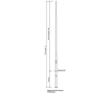 Olite LED-SSL-8M 8M Pole Mounting Height 9.2M Total Hot Dip Galv.