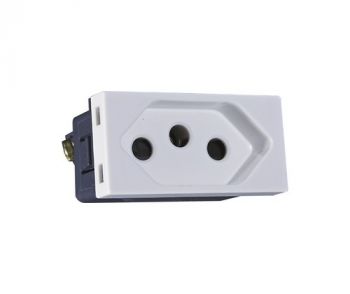Onesto Matrix MXM-P001EU 16A Slimline Socket Module (New Za Plug Socket Module) Small Module White