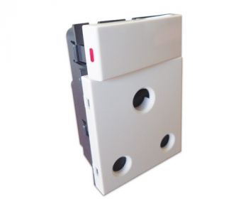 Onesto Matrix MXM-P001V 16A Single Switched Socket Module Outlet Vertical Large Module White