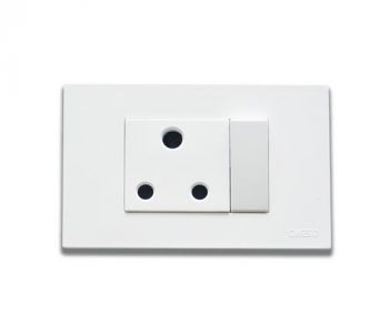 Onesto Matrix MXP-2001H 4 x 2 16A Single Switched Socket Outlet Horizontal Large White