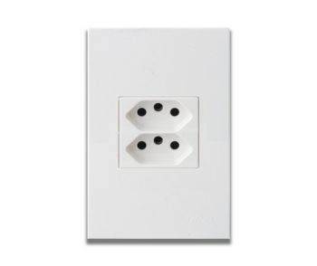 Onesto Matrix MXP-2002E 4 x 2 2 x 16A Slimline Unswitched Socket (New Za Plug Socket) Small White