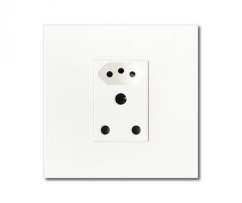 Onesto MXP-4001EUU 4 x 4 16A Single Unswitched Slimline Socket 4 X 4 Outlet Vertical, Monoblock White