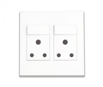 Onesto Matrix MXP-4002 4 x 4 16A Double Switched Socket Outlet Monoblock White