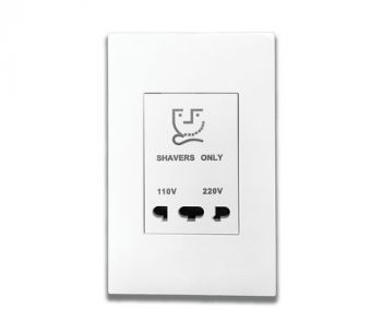 Onesto Matrix MXP-S201 4 x 2 Shaver Socket Large White