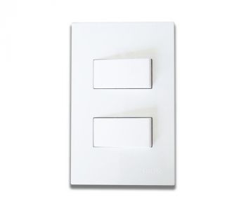 Onesto Matrix MXS-2021 4 x 2 16A 2 Lever 1 Way Small Switch White