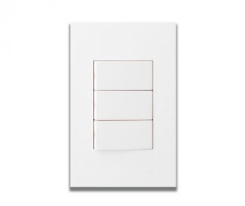 Onesto Matrix MXS-2031 4 x 2 16A 3 Lever 1 Way Small Switch White