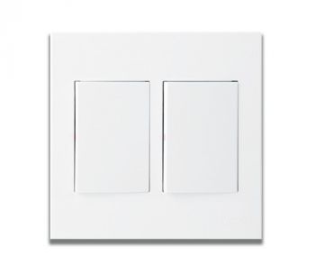 Onesto Matrix MXS-4021W 4 x 4 16A 2 Lever 1 Way Wide Rocker 2 X Large Switch White