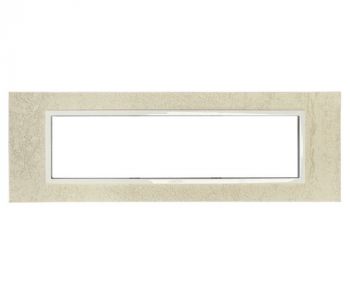 Onesto Matrix NAVONA-1008-W 8 Lever Yoke Traverton Navona & White Bezel Cluster 8 way + Box