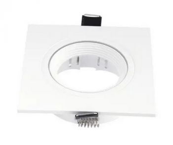 Olite OL-058080-W White Square Anti Glare Adjust Shallow Recessed 1 Lamp