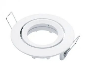 Olite OL-901-W White Round Non-Adjust D/Light Only Retractable From Front