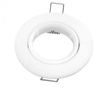 Olite OL-912-W White Round Adjustable D/Light Only Retractable From Front