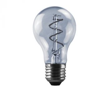 MCE Electric OL-A60-4W-D-GY Led Dimmable Grey Spiral Filament Bulb Warm White
