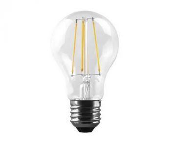 MCE Electric OL-A60-8W-D-T Led Dimmable Transparent Straight Filament Bulb Warm White