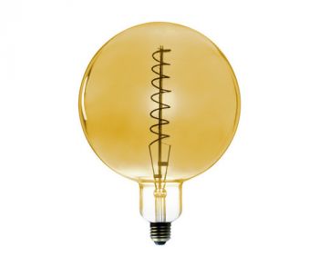 MCE Electric OL-G200-4W-D-GD Led Dimmable Gold Spiral Filament Bulb Warm White