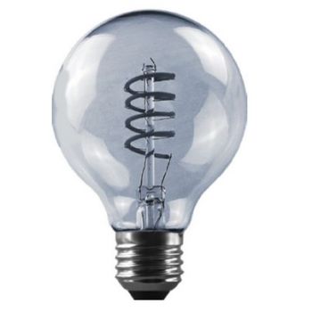 MCE Electric OL-G80-5W-D-GY Led Dimmable Grey Spiral Filament Bulb Warm White