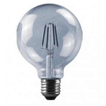 MCE Electric OL-G95-5W-D-GY Led Dimmable Grey Straight Filament Bulb Warm White