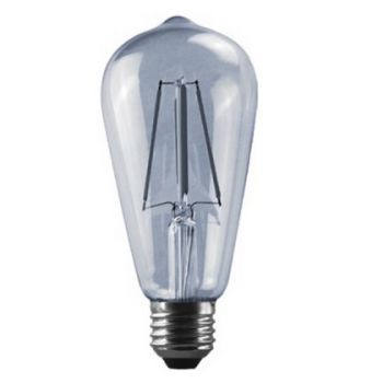 MCE Electric OL-ST64-8W-D-GY Led Dimmable Grey Straight Filament Bulb Warm White