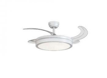 Olite OLF-3CCT-THR-W White 42 Inch Retractable 4 Blade Fan 3CCT Dimmable