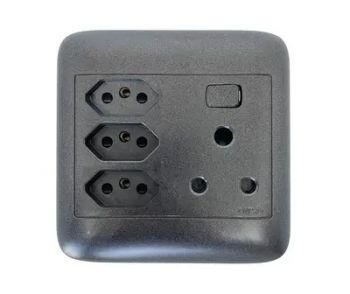 Onesto Oracle ONP4013BK 4X4 16A Socket+ 3 New Za Switched Socket Black