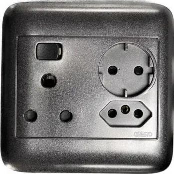 Onesto Oracle ONP4111BK 4X4 RSA + New ZA + Schuko Socket Black