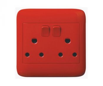 Onesto Oracle ONPD402 4X4 Red Dedicated Double Switched Socket
