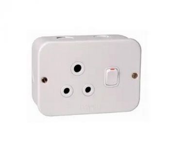 MCE Electric ONPI-001 16A Single Steel Industrial Socket