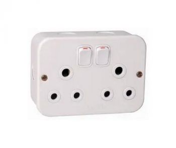 MCE Electric ONPI-002 16A Double Steel Industrial Socket