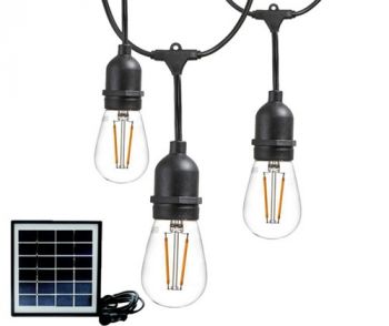 Olite SSL10-S14-WW Solar Led String Light Black 3000K
