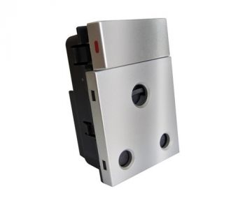 Onesto Matrix T-MXM-P001V 16A Single Switched Socket Large Module Outlet Vertical Titanium