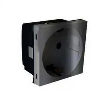 Onesto Matrix T-MXM-S001S 16A Single Unswitched Socket 2 x Small Module For Export Only (Schuko International Specification) Titanium