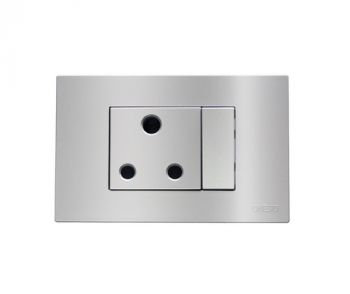 Onesto Matrix T-MXP-2001H 16A Single Switched Socket 4 x 2 Outlet Horizontal Titanium
