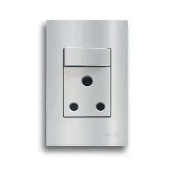 Onesto Matrix T-MXP-2001V 16A Single Switched Socket 4 x 2 Outlet Vertical Titanium