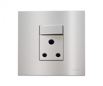 Onesto Matrix T-MXP-4001V 16A Single Switched Socket 4 x 4 Outlet Vertical Titanium