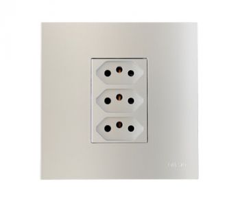 Onesto T-MXP-4003E 3 X 16A Slimline Socket (New Za Plug Socket) 4 X 4 Monoblock - Quick Connection White
