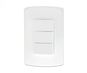 Onesto Trinity TS2031 4X2 16A 3 Lever 1 Way Switch White