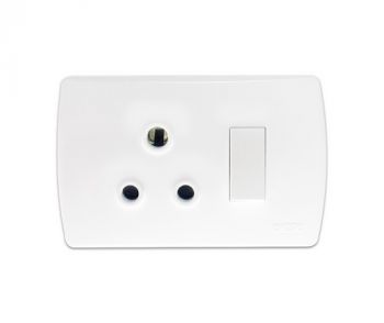 Onesto Trinity TSP2001H 4X2 Single Switched Socket Outlet Horizontal White Econo
