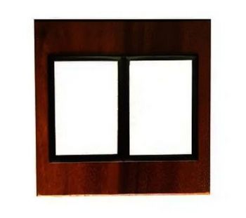 Onesto Matrix WB-MXG-4002W 4 x 4 1+1 Lever Yoke Wood And Black Bezel