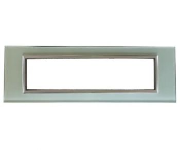 Onesto Matrix WGT-MXC-1008 8 Lever White Glass & Titanium Bezel Cluster + Box