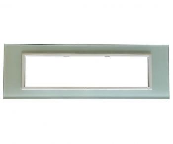 Onesto Matrix WGW-MXC-1008 8 Lever White Glass & White Bezel Cluster + Box