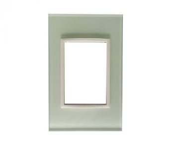 Onesto Matrix WGW-MXG-2003 4 x 2 3 Lever Yoke White Glass And White Bezel
