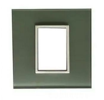 Onesto Matrix WGW-MXG-4001W 4 x 4 1 Lever Yoke White Glass And White Bezel