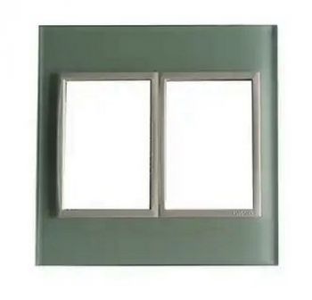 Onesto Matrix WGW-MXG-4002W 4 x 4 1+1 Lever Yoke White Glass And White Bezel