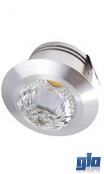 Major Tech B1A-31 3W LED Ceiling Light 6500K cut out 40mm SN/Crystal IP20 (Multiple Colours/Finishes)