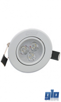 Major Tech C1S-D3W 3W Dimmable LED Ceiling Light, Silver, 3000K