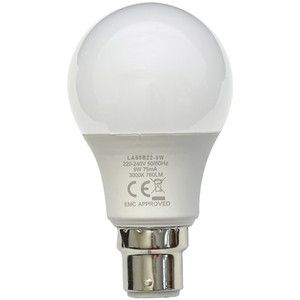 Major Tech LA60B22-9W 9W LED B22 Lamps Warm White