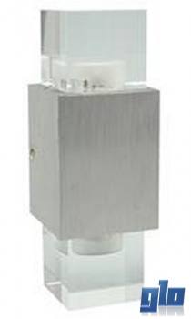Major Tech W1A-21 2 x 1W LED WallL Light 6500K 180mm AL/Crystal IP20 (Multiple Colours/Finishes)