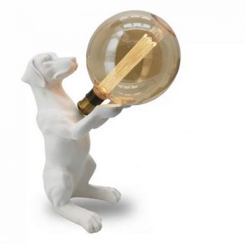Noldenbros NB6304W, NB6304B Luna Dog Table Lamp With LED Globe (Multiple Colours/Finishes)
