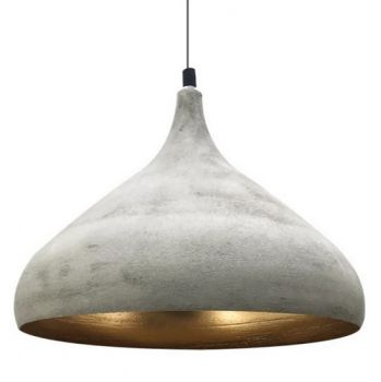 Noldenbros WYN-NB9158-CEMENT-GOLD Textured Hersheys Pendant Cement and Gold