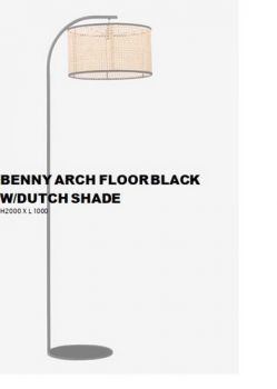 Noldenbros NBW5307B Benny Arch Floor Black With Dutch Shade