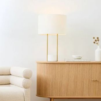 Noldenbros RG10335 Yves Table Lamp With Shade Marble and Gold